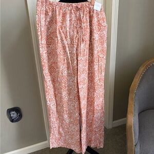 Boom Boom Jeans Orange and White Wide Leg Pants